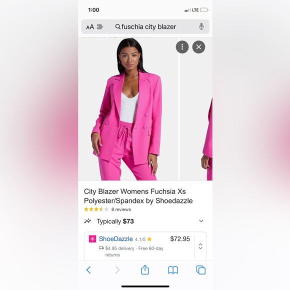 NWT PINK BLAZER - Picture 2 of 3